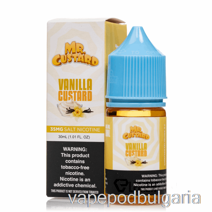 Vape Bulgaria Vanilla Custard - Mr Custard Salts - 30ml 50mg